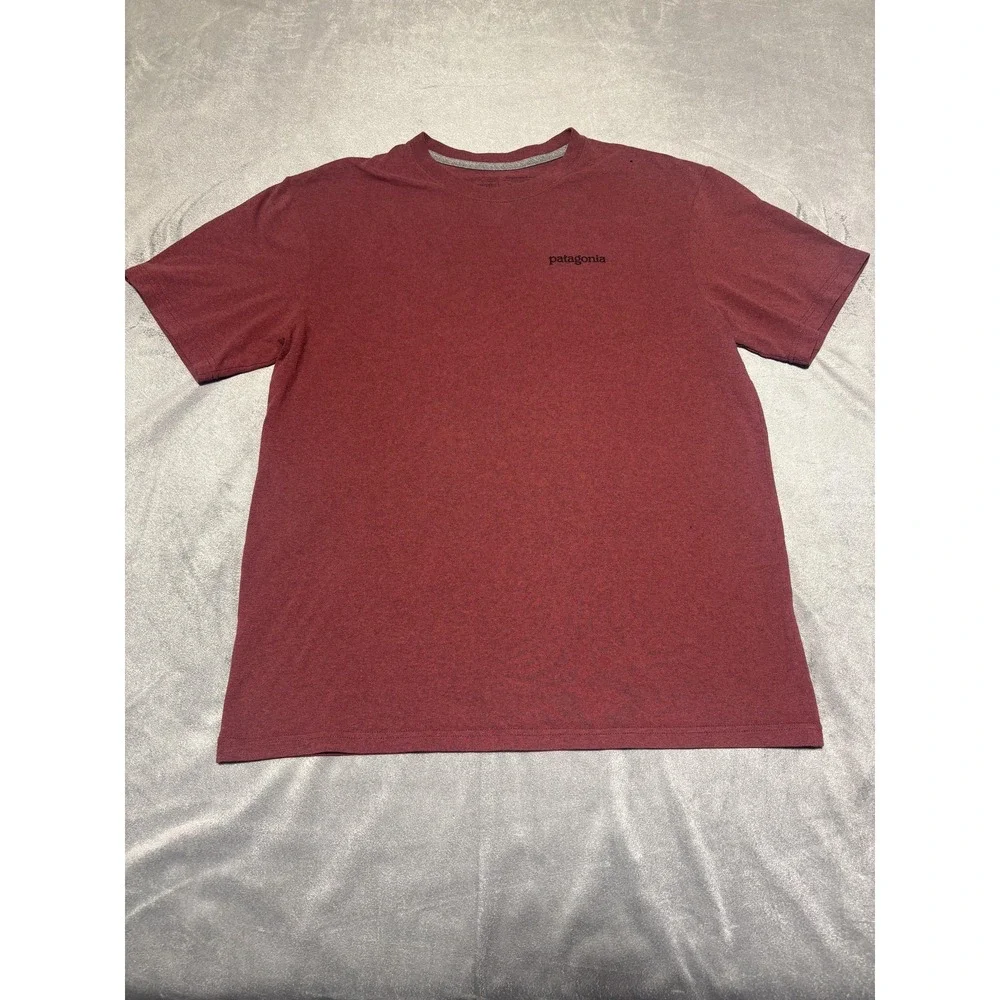 Patagonia Shirt Mens M Red Responsibili-Tee Logo Graphic 34880 Fitz Roy Horizons
